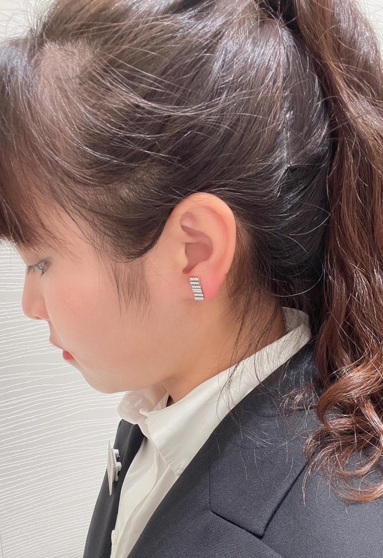 Dior rectangular diamond earrings