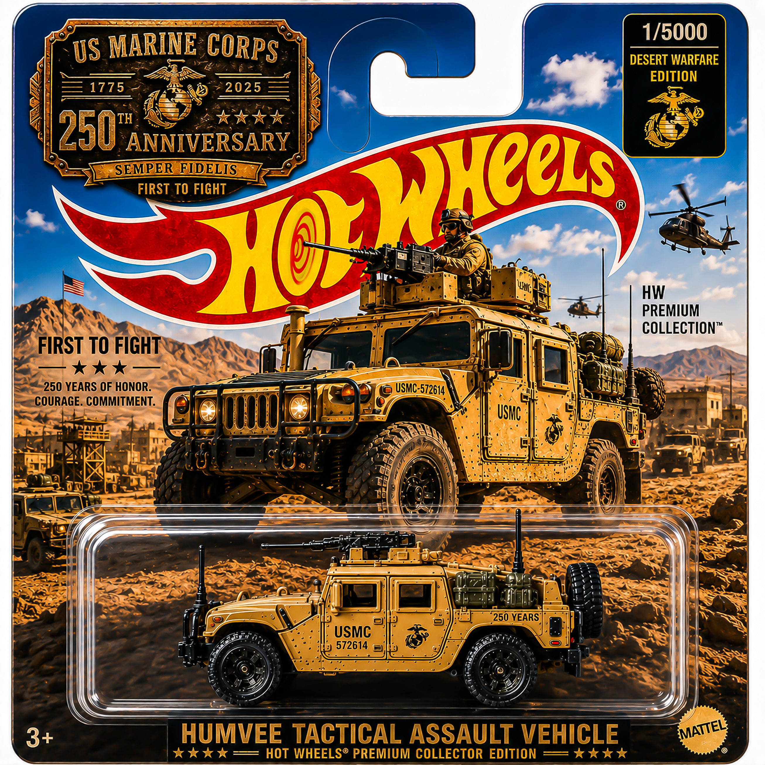 US Marine Corps 250th Anniversary Hot Wheels Collector Series