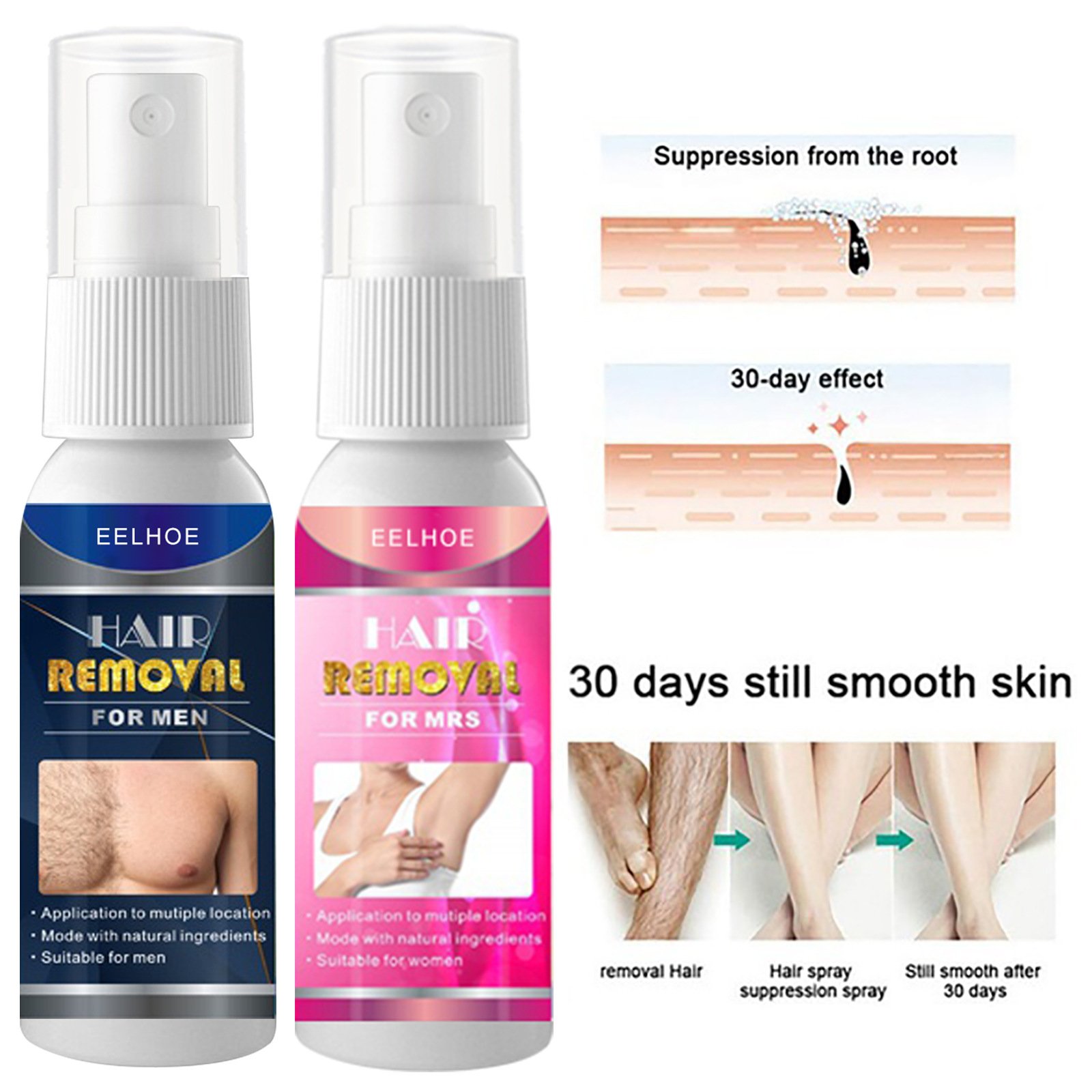 🔥2023 New Sobeeriond® Semi-permanent Hair Removal Spray