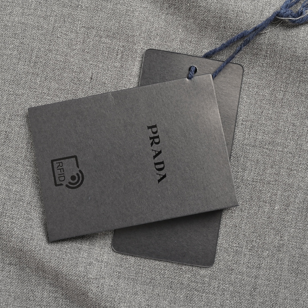 Prada 24Fw wool triangle label shirt jacket
