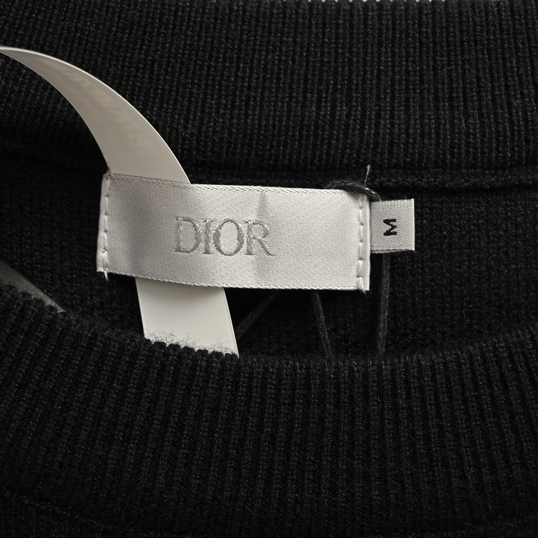 Dior 24Fw monogram embroidered knitted pullover sweater
