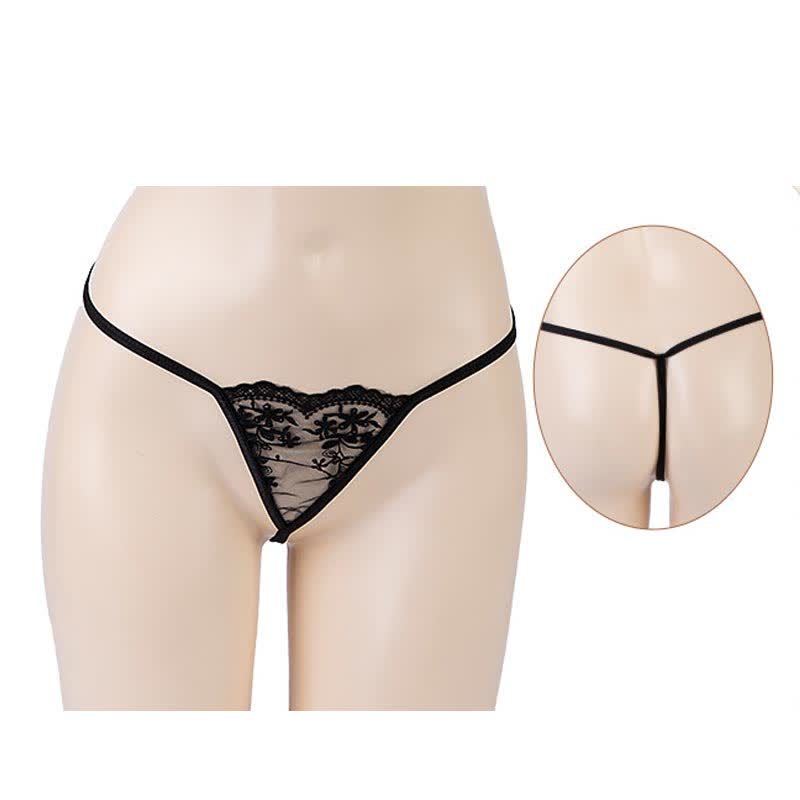 Halter Bow Decor Hollow Lace Cheongsam Dress Lingerie