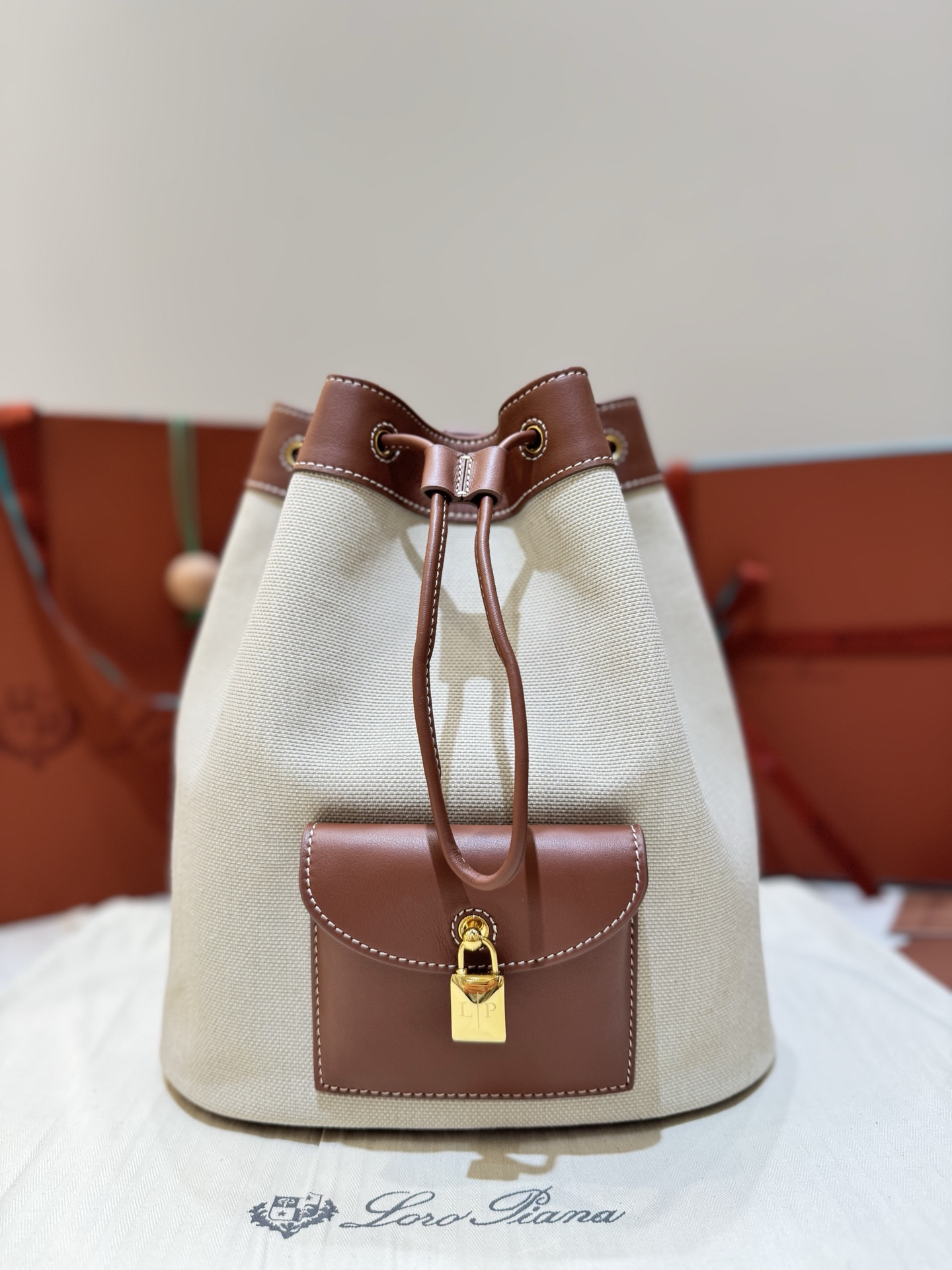Loro Piana Extra Drawstring Backpack