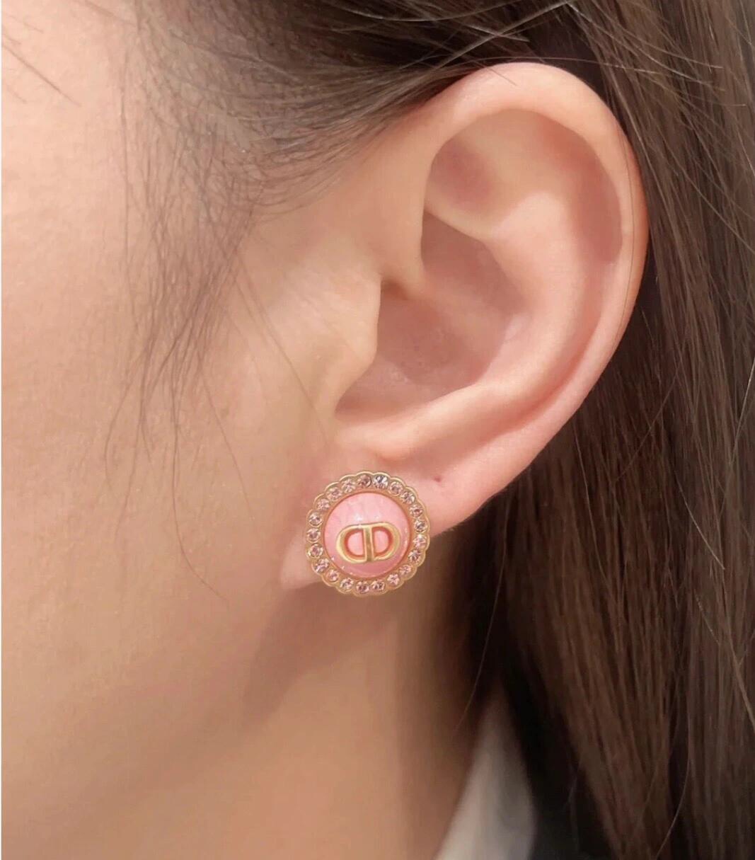 Dior Pink Sapphire Pearl Earrings