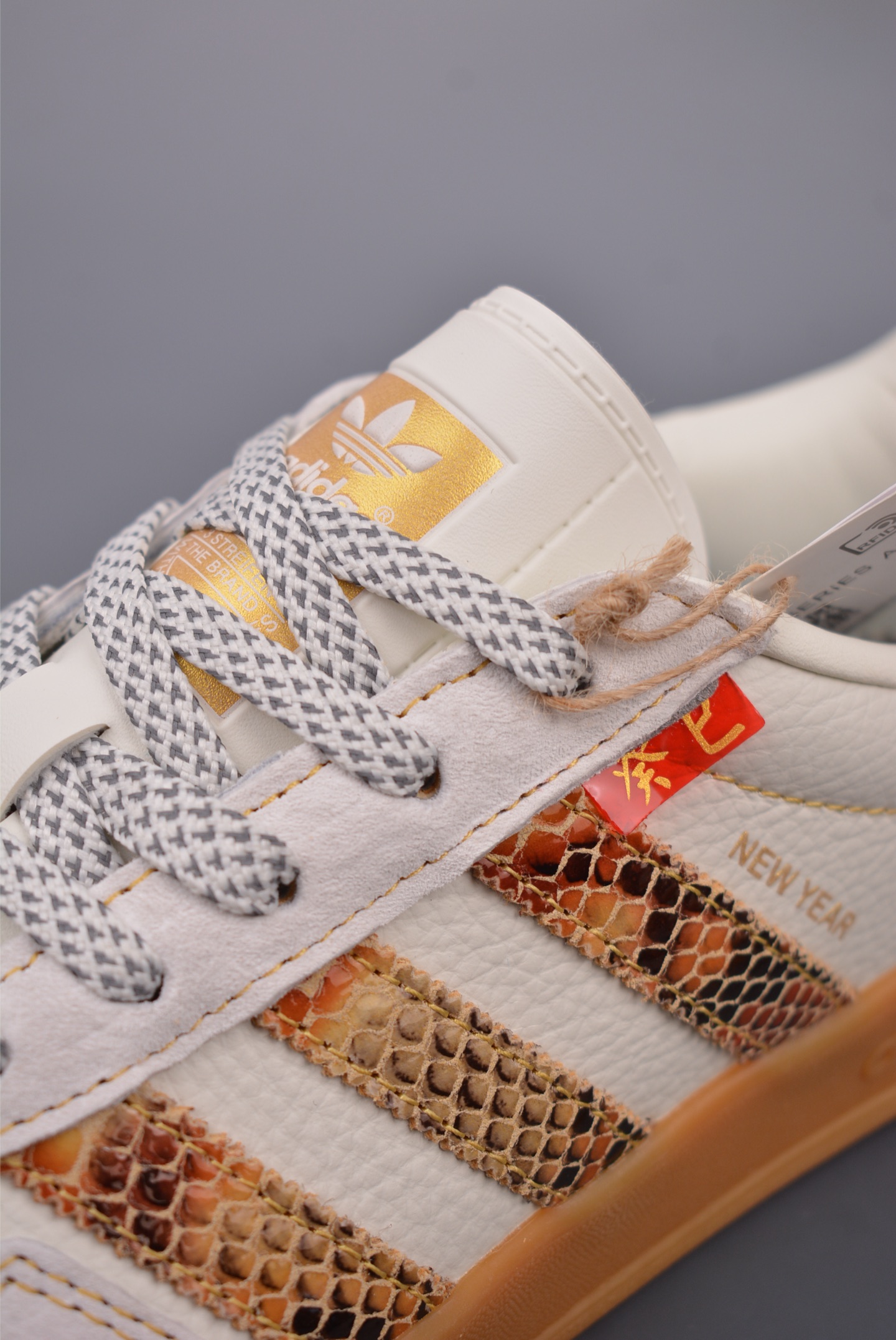 The North Face x Adidas Originals Samba OG Off-White Python Print JR1256