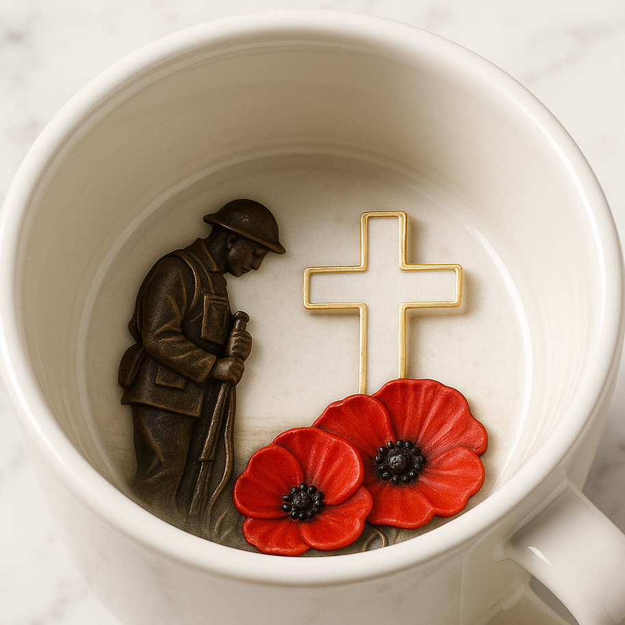 “Lest We Forget” Memorial Poppy Mug