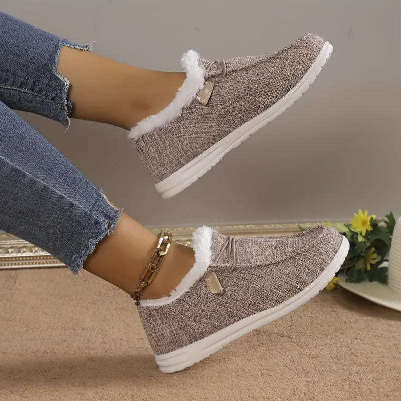 Cozy Fluffy Canvas Slip-On Shoes (🔥Flash Sale - 60% Off)