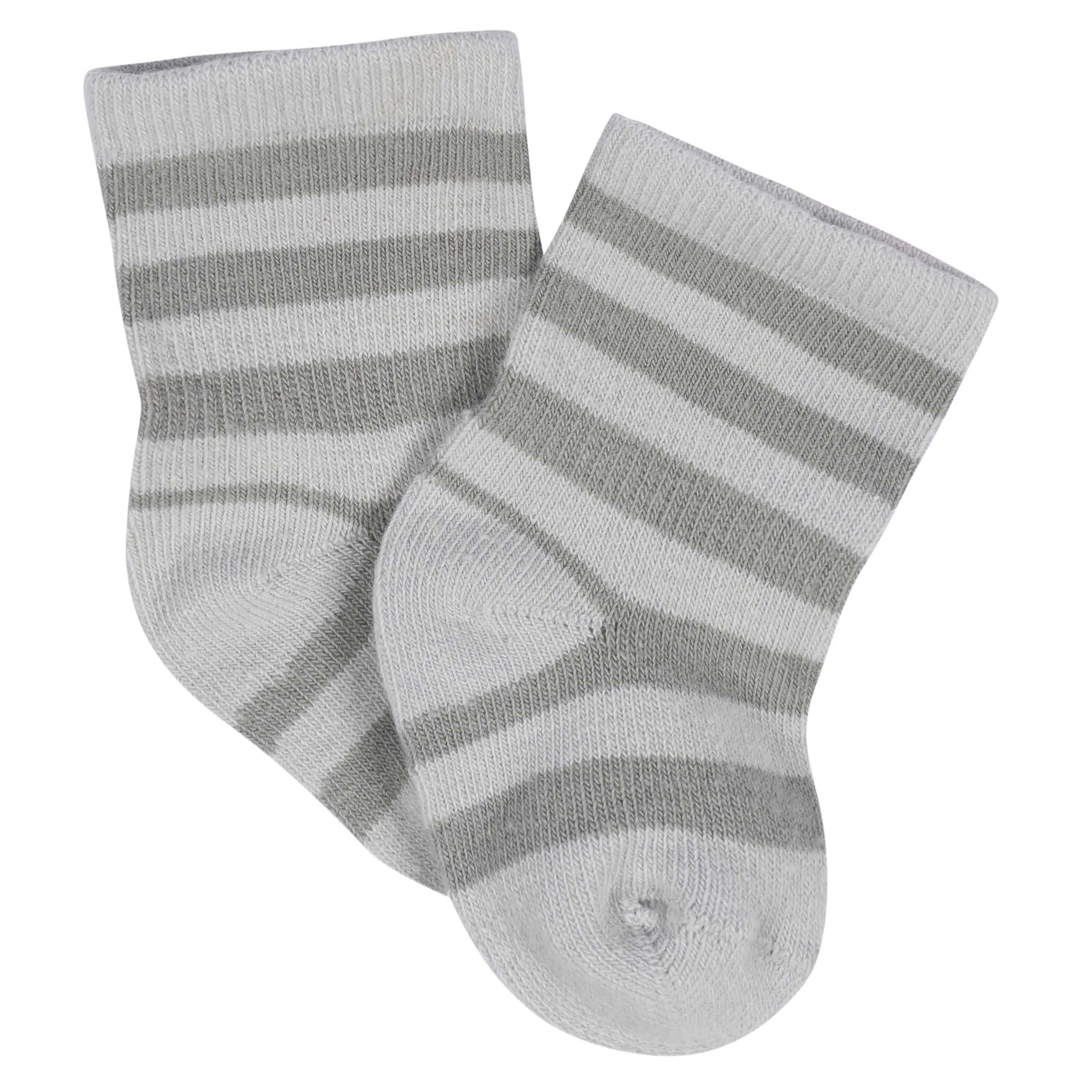 8-Pack Baby Boys Transportation Zone Jersey Wiggle Proof Socks