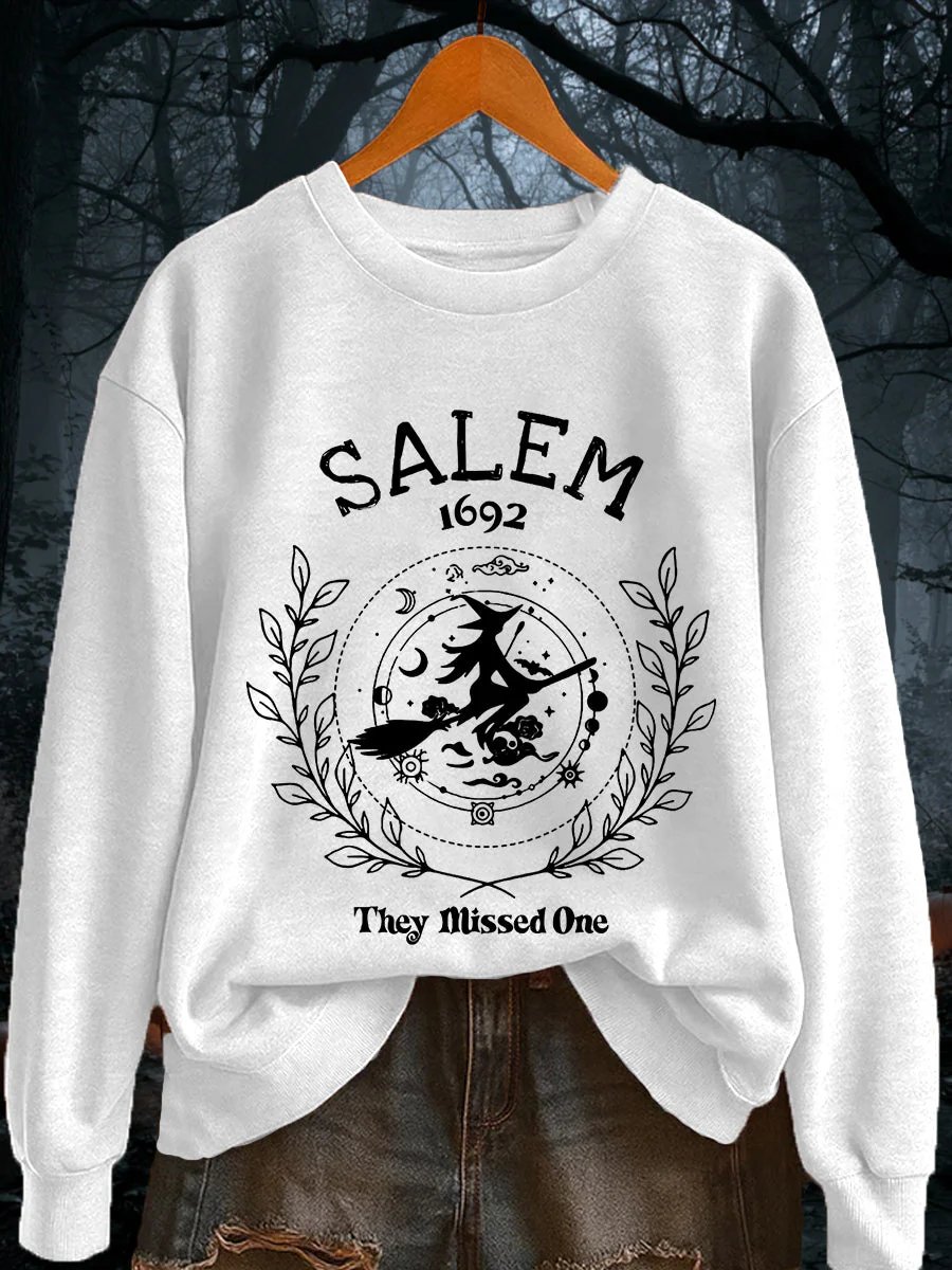 🔥Buy 3 Get 10% Off🔥Women's Funny Halloween Witch Salem 1692 They Missed One Sweatshirt