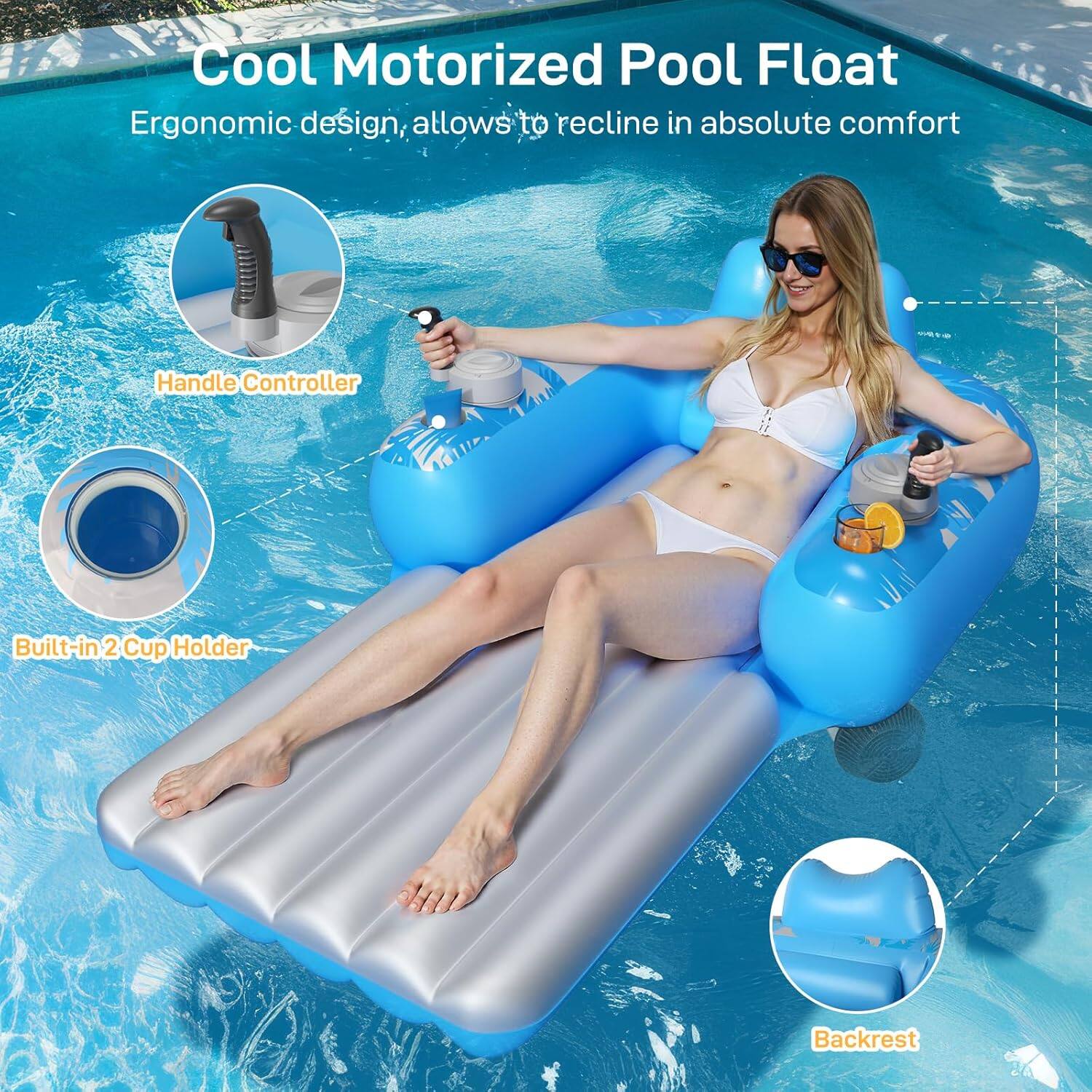⚡Flash Sale-Motorized Pool Float with Dual Motors