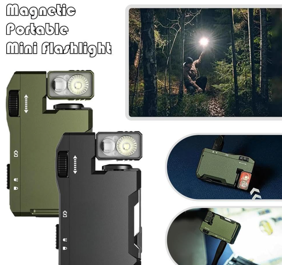 G5 Rechargeable EDC Flashlight, Powerful RGB Flashights, 400 Lumens Portable Flat Mini Flashlights