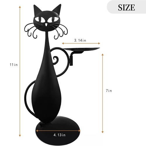 (🔥Last Day Promotion-SAVE 60% OFF)-Black Cat Candle Holder-BUY 2 FREE SHIPPING