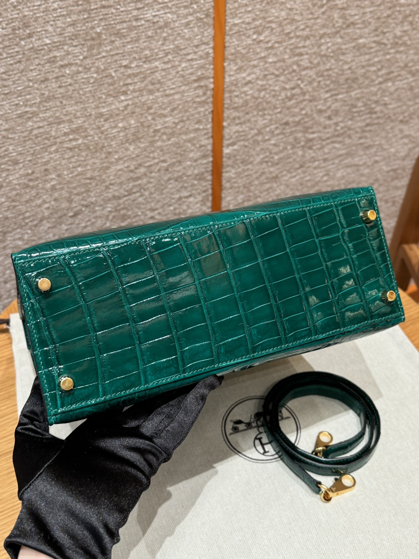 Hermès Kelly 6QVert Emeraude (Handmade to order)