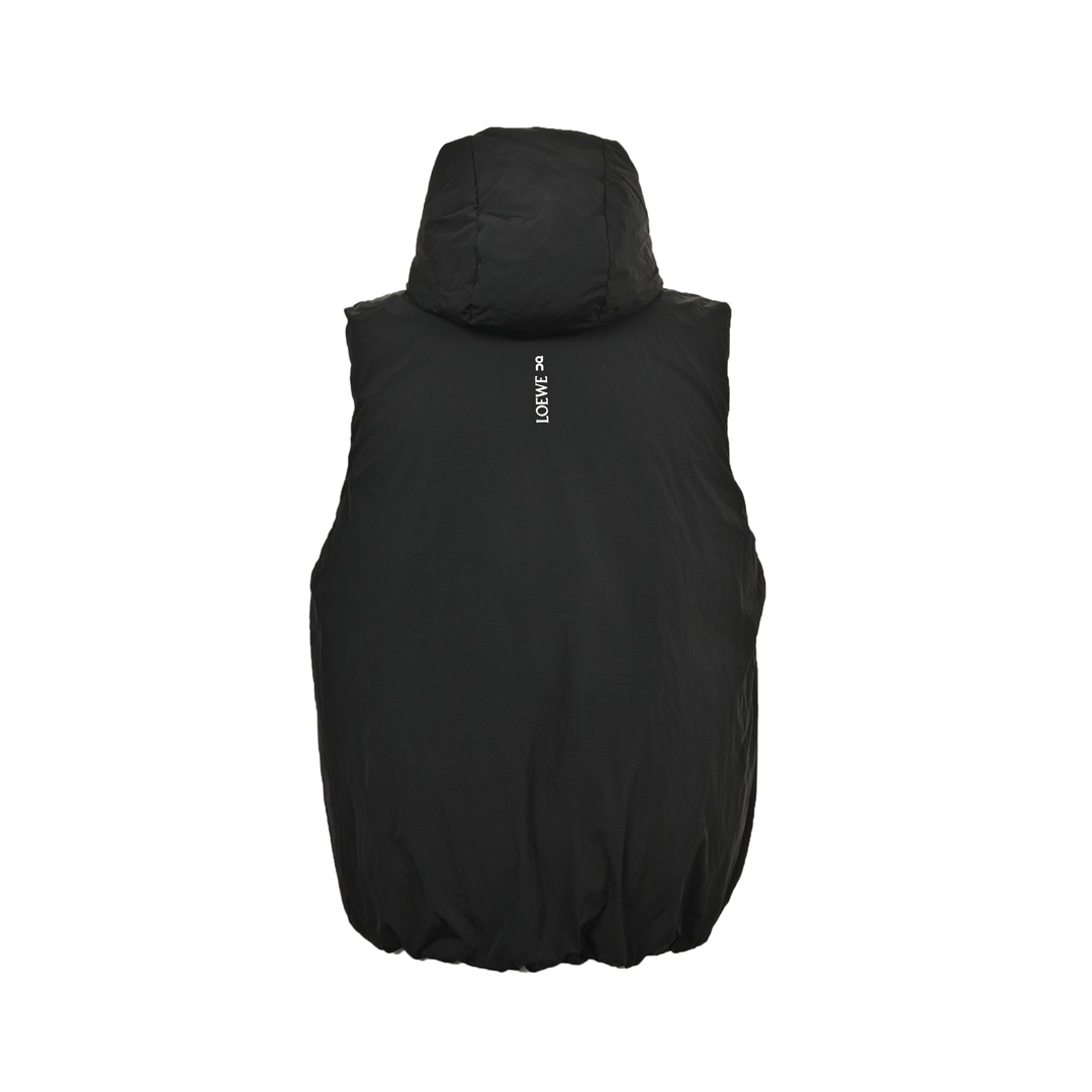 Loewe 24Fw Onpao collaboration orange zipper hooded down vest