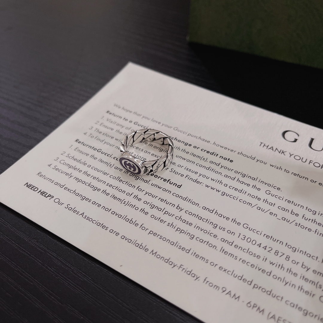 Gucci Purple Braided Ring