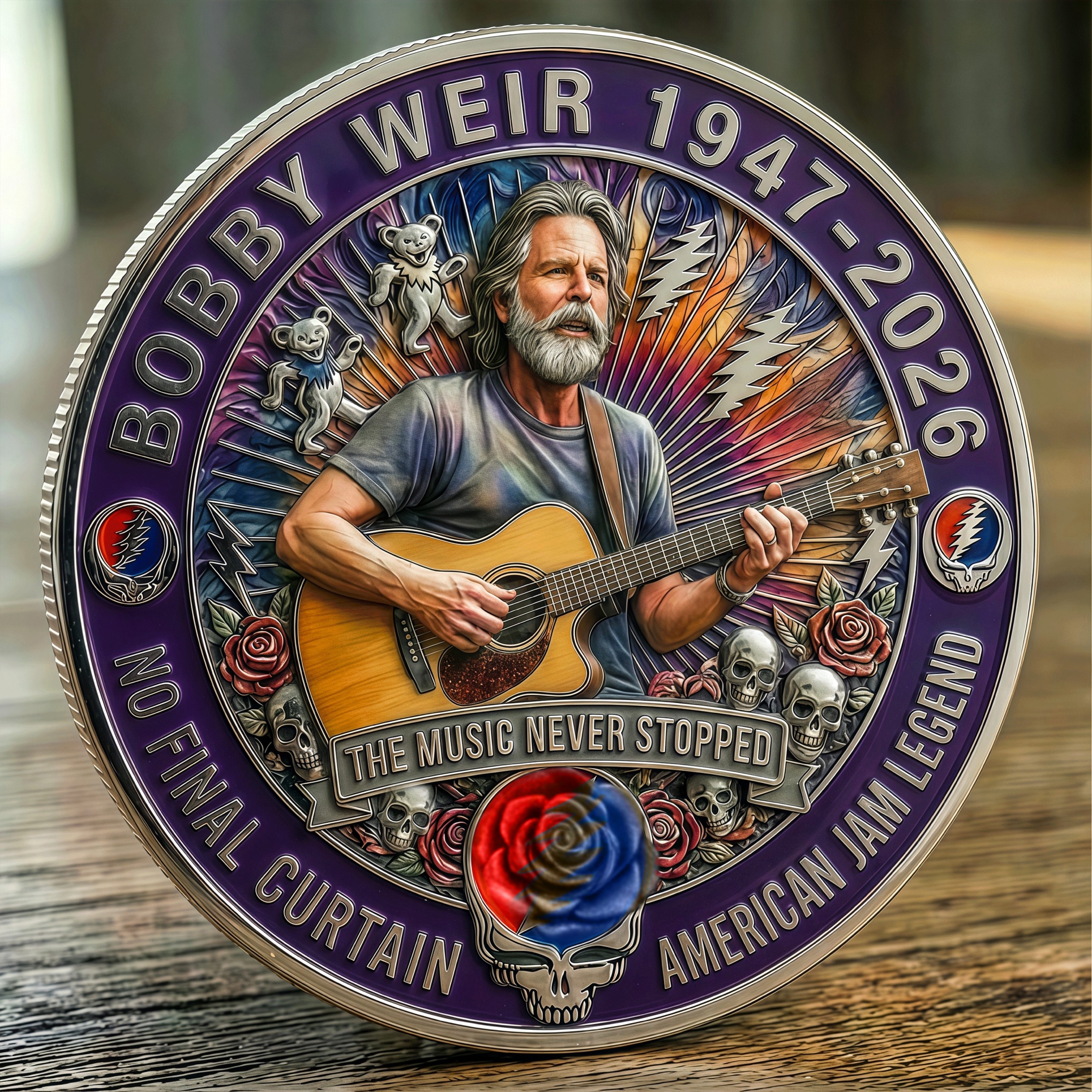 Bob Weir “No Final Curtain” American Jam Legend Commemorative Coin