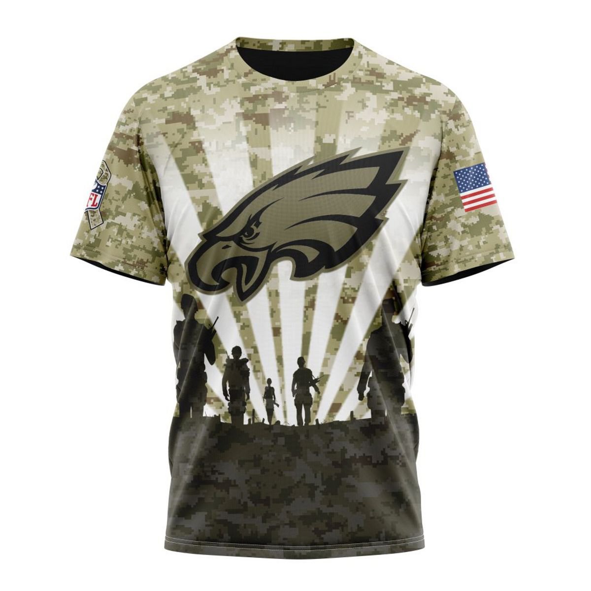 PHILADELPHIA EAGLES 3D HOODIE HONOR VETERANS