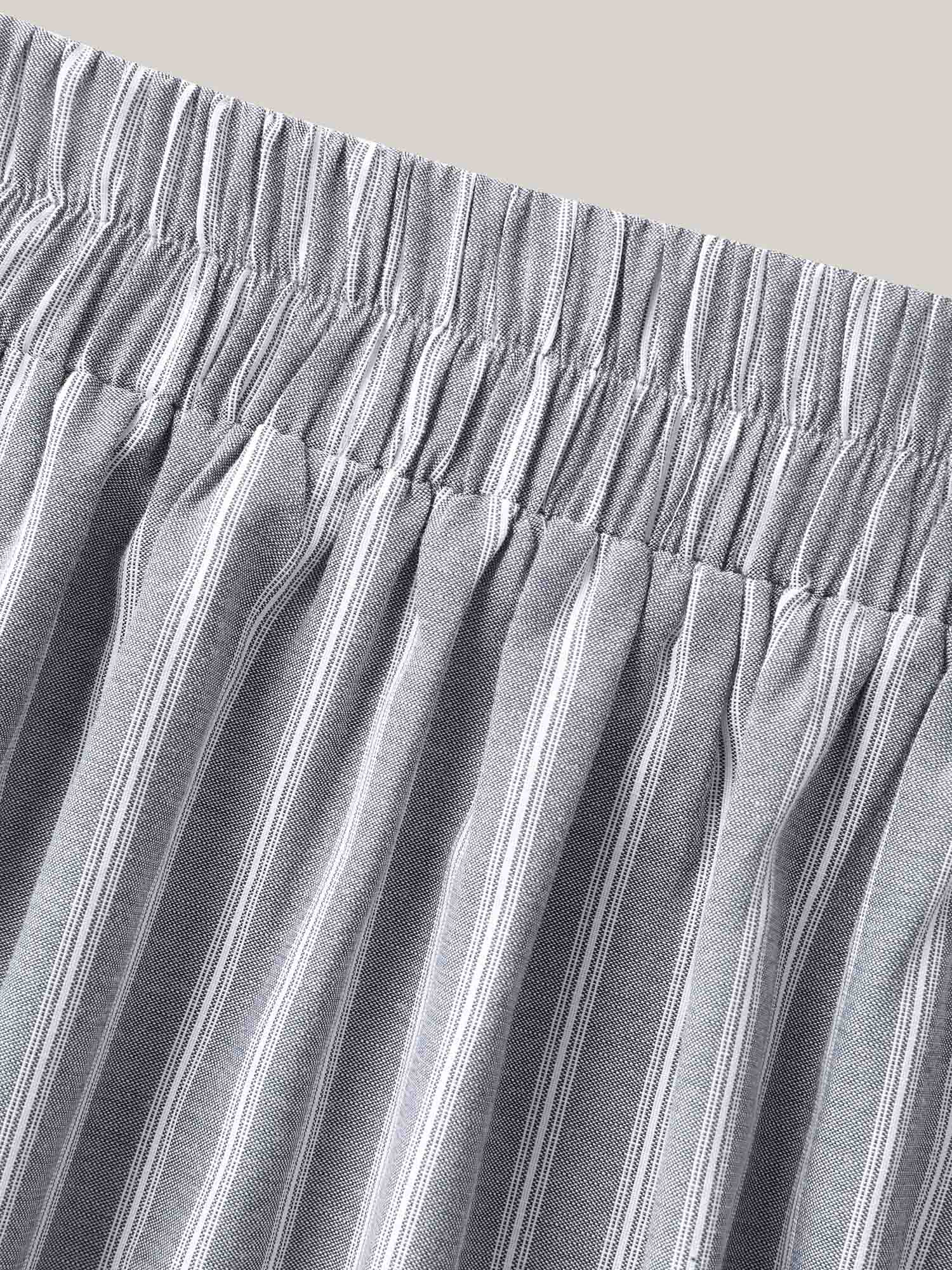 Stripe Print High-Low Hem Midi Skirt