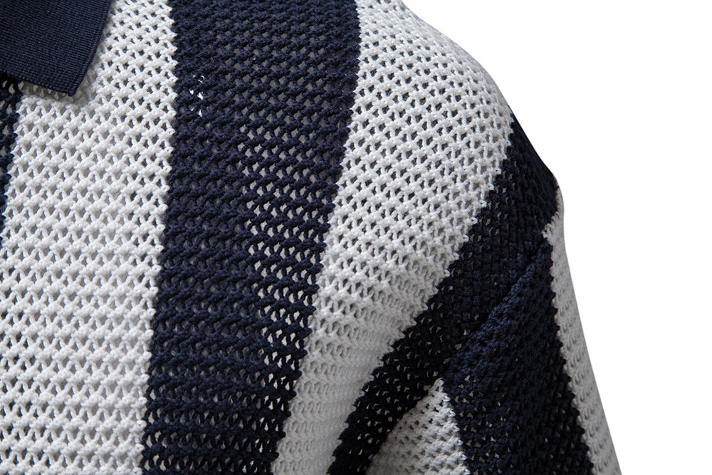 Men's Striped Polo Shirt