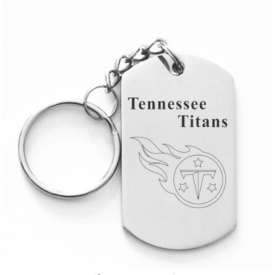 TENNESSEE TITANS TITANIUM STEEL KEYCHAIN