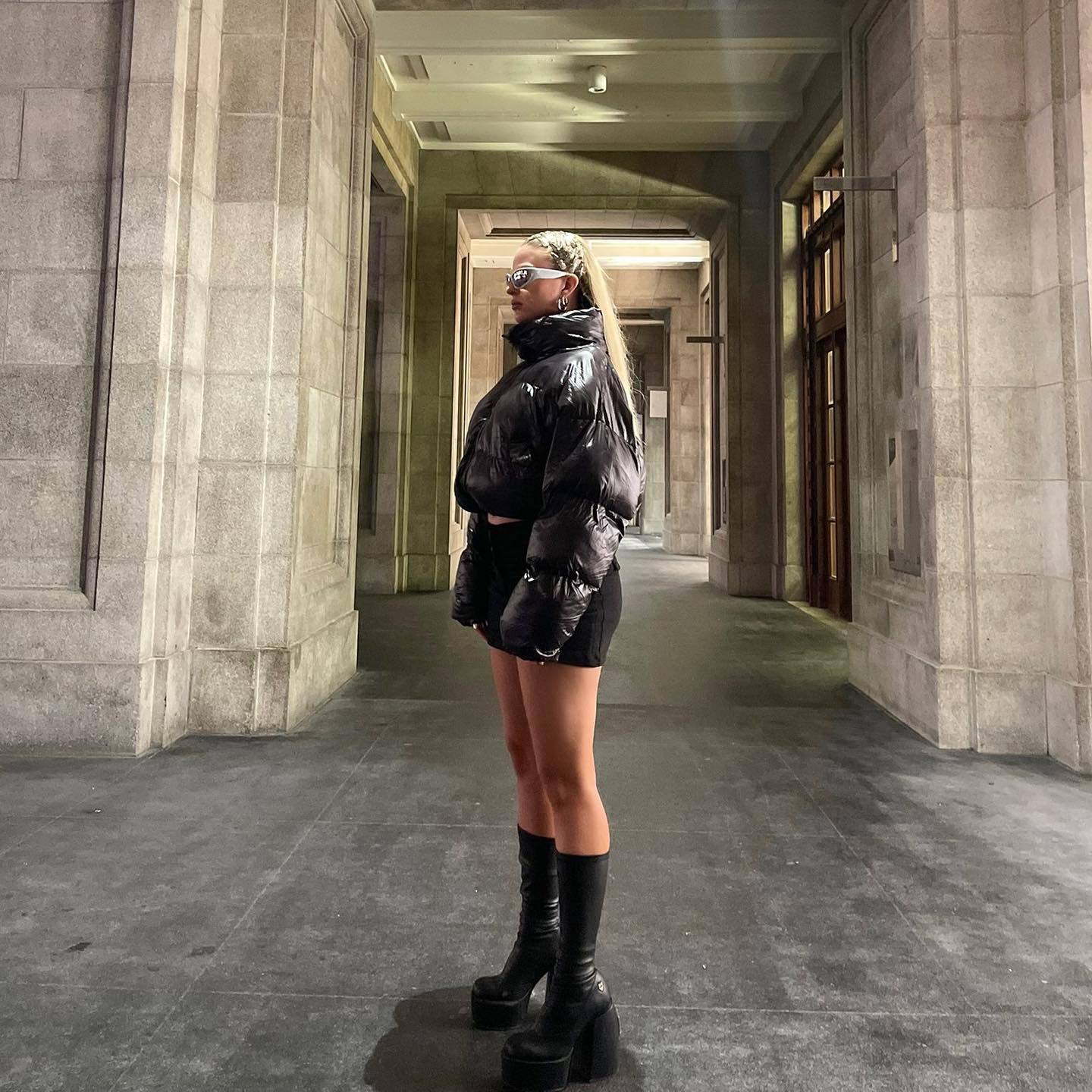 Women Clothing Autumn Winter Turtleneck Cotton Padded Jacket Women Long Sleeved Cropped Jacket Women Outer Wear Thick Short Cotton Coat