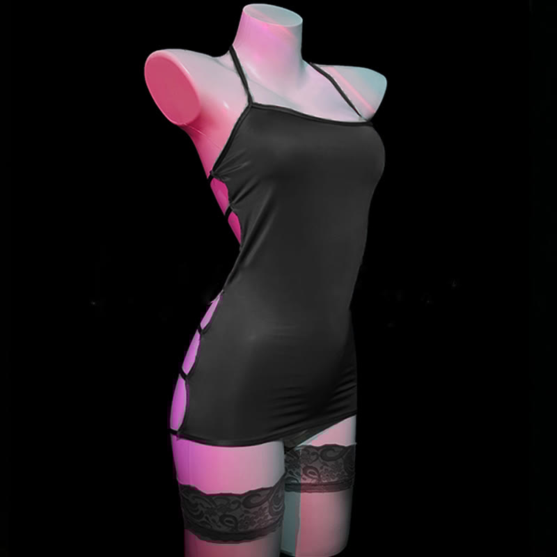 Lace-up Hollow Out Backless Lingerie Dress