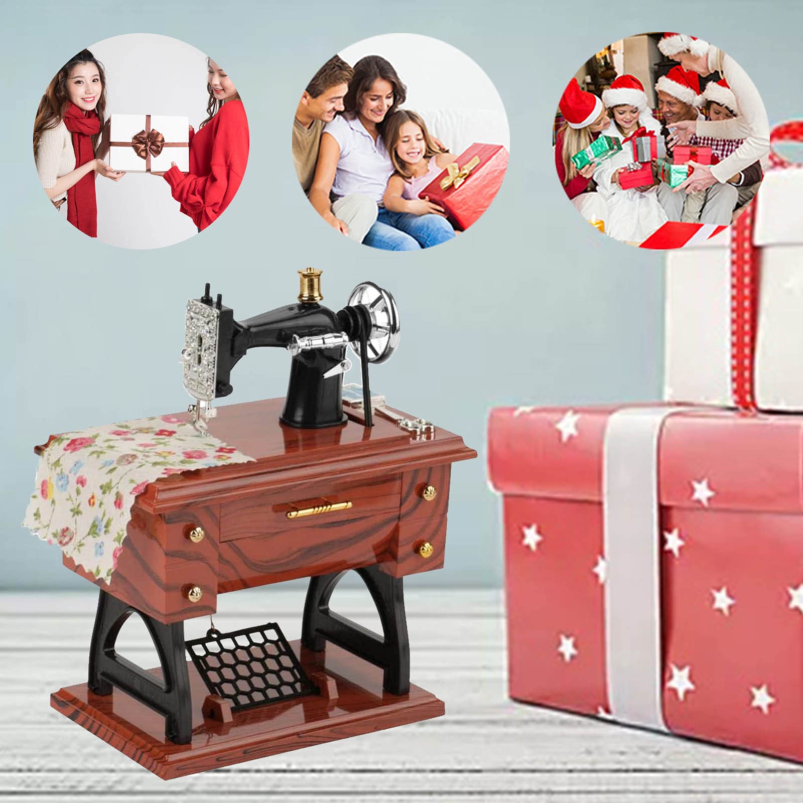 🔥Mother's Day Early Sale-[SAVE 50% OFF]--Wood Sewing Machine Music Box-BUY 2 GET 10% OFF & FREE SHIPPING NOW