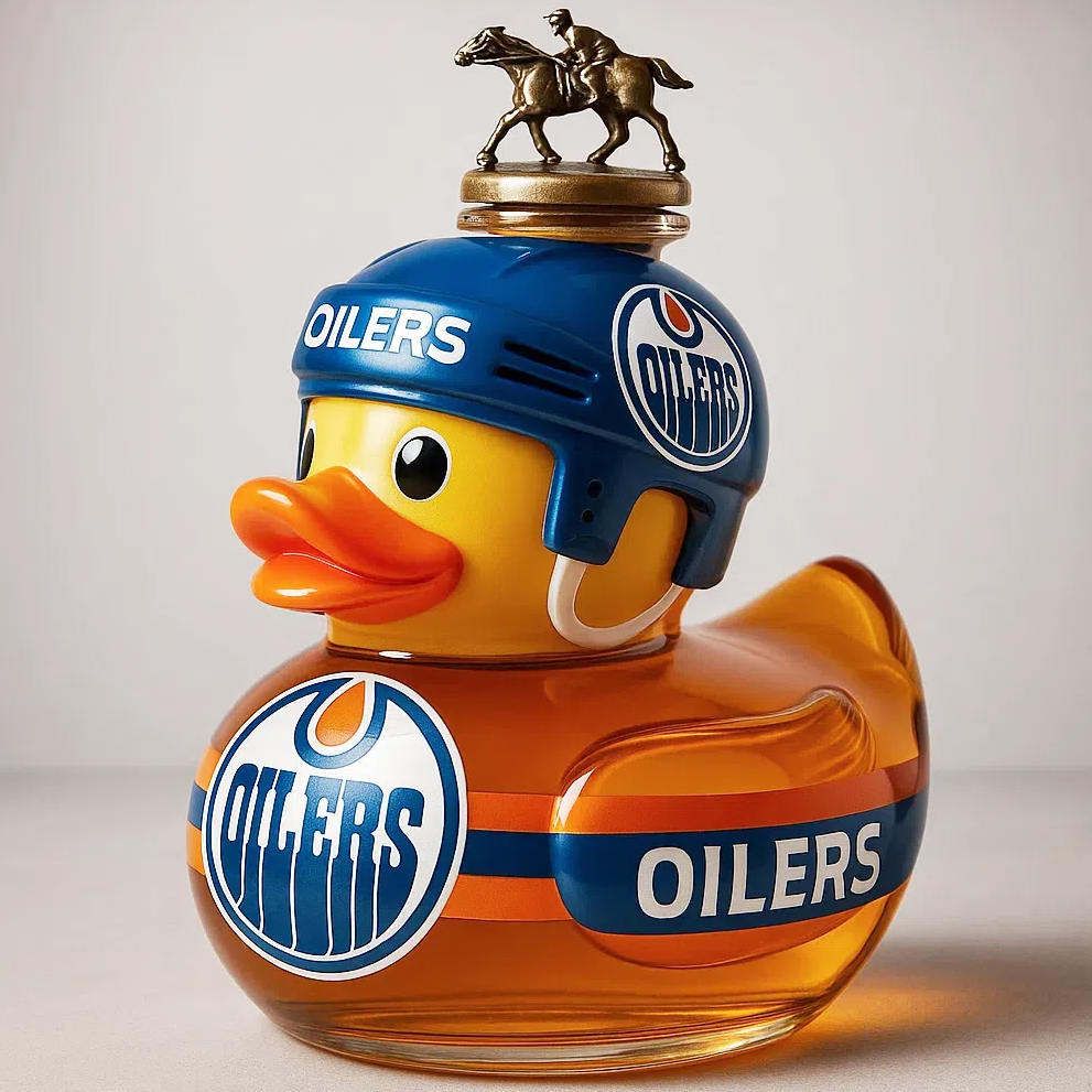 Edmonton Oilers Duck Whiskey Bottle