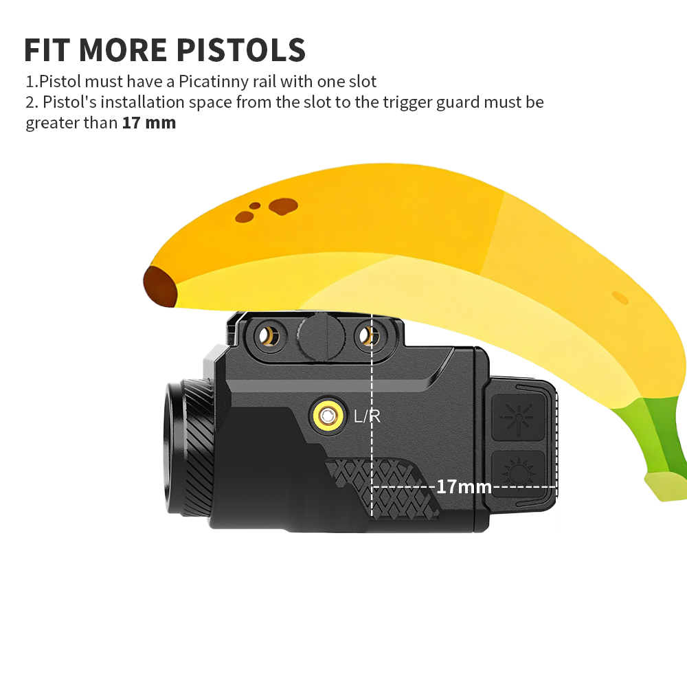 GAZESHOT 800lm outdoor Light with Laser for Picatinny Rail Mounting Ideal for Outdoor Scenarios