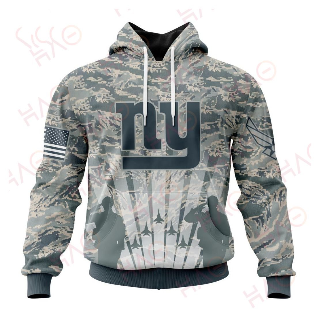 NEW YORK GIANTS 3D HOODIE US AIR FORCE