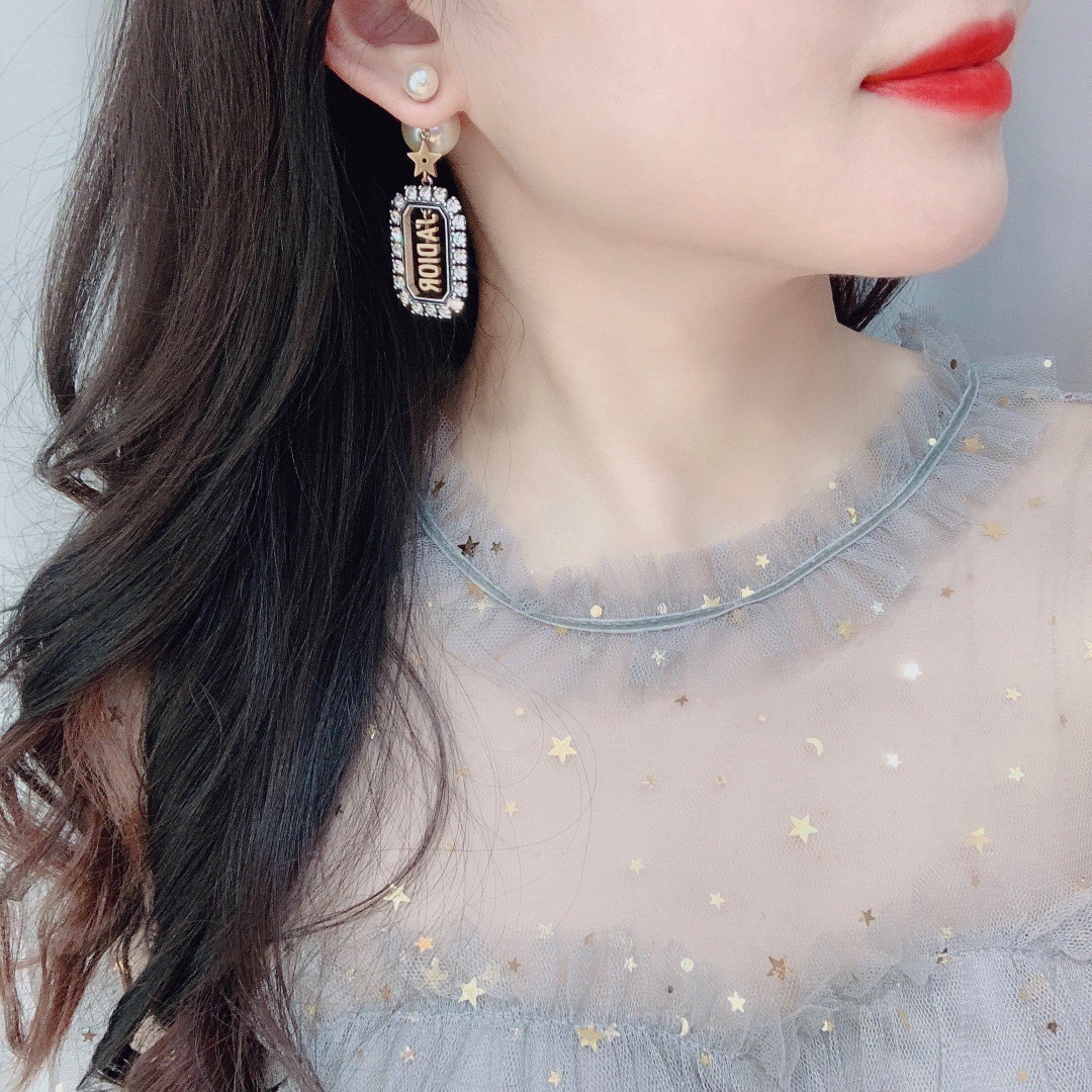 Dior Vintage Gold Diamond Earrings