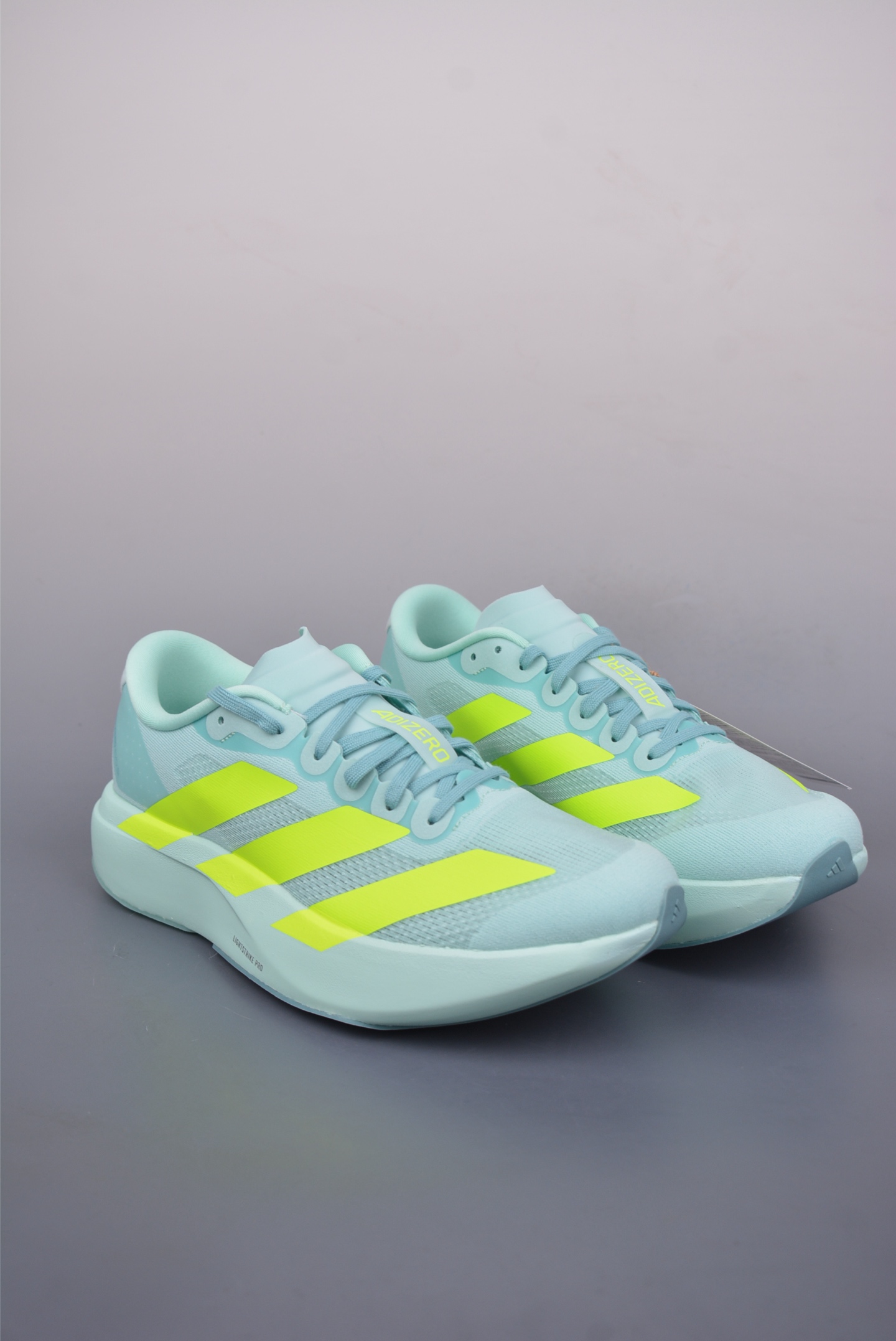 Adidas Adizero Evo SL M running shoes Mesh Light Blue Fluorescent Green JS4452
