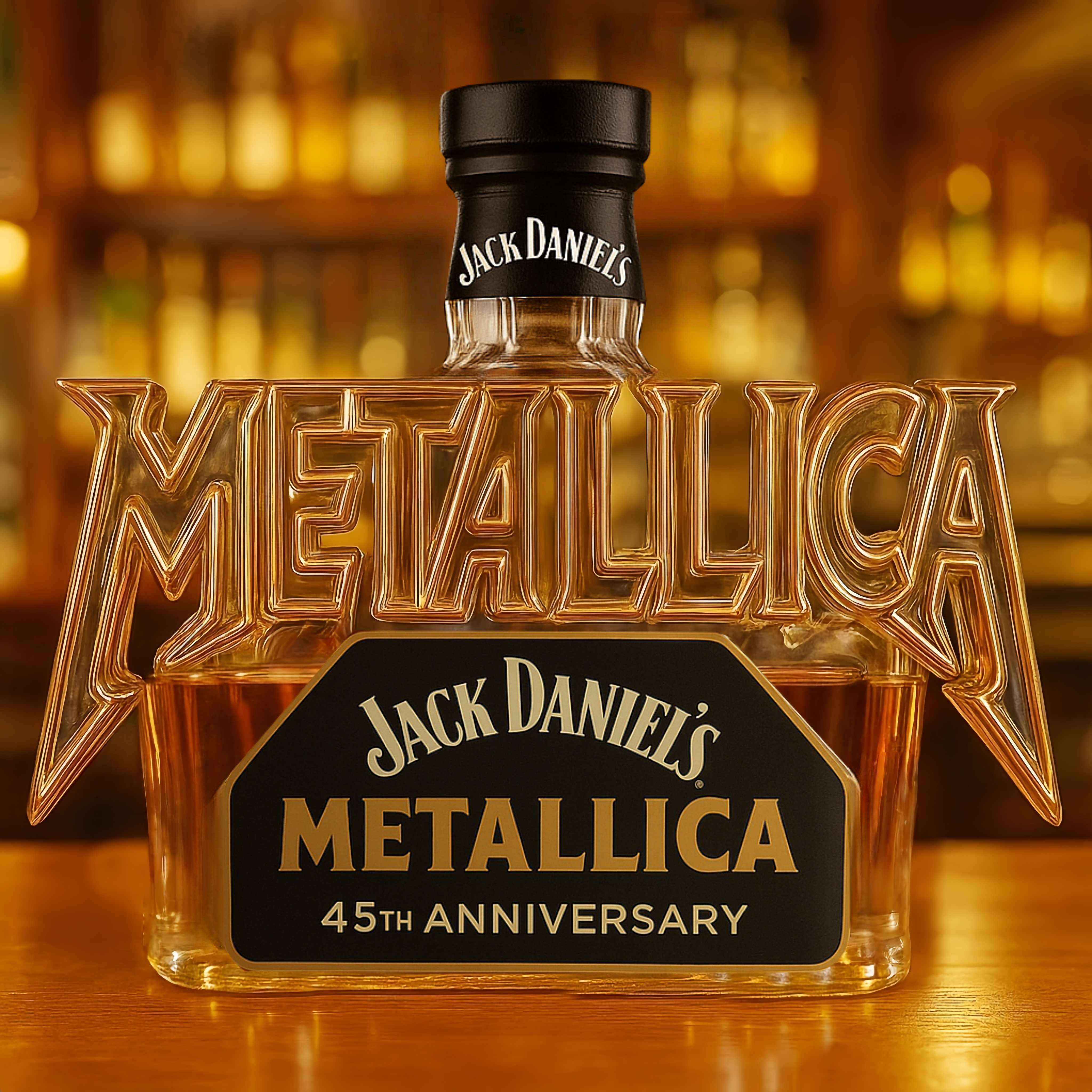 Metallica 45th Anniversary Whiskey Bottle