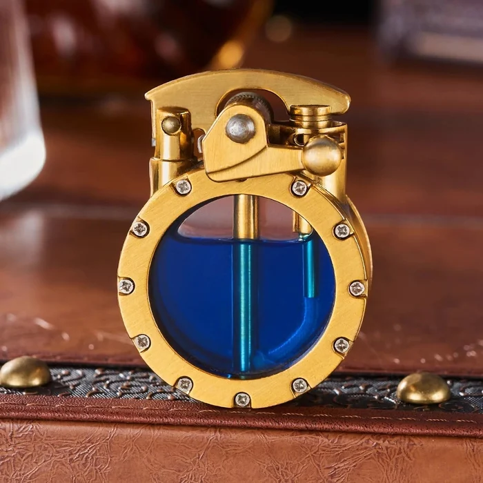 🔥Hot Sale-49% OFF🔥💖🎁Vintage Trench Lighter Transparent Kerosene Lighter Antique Steampunk Lighter Cool Unique Lighter for Men