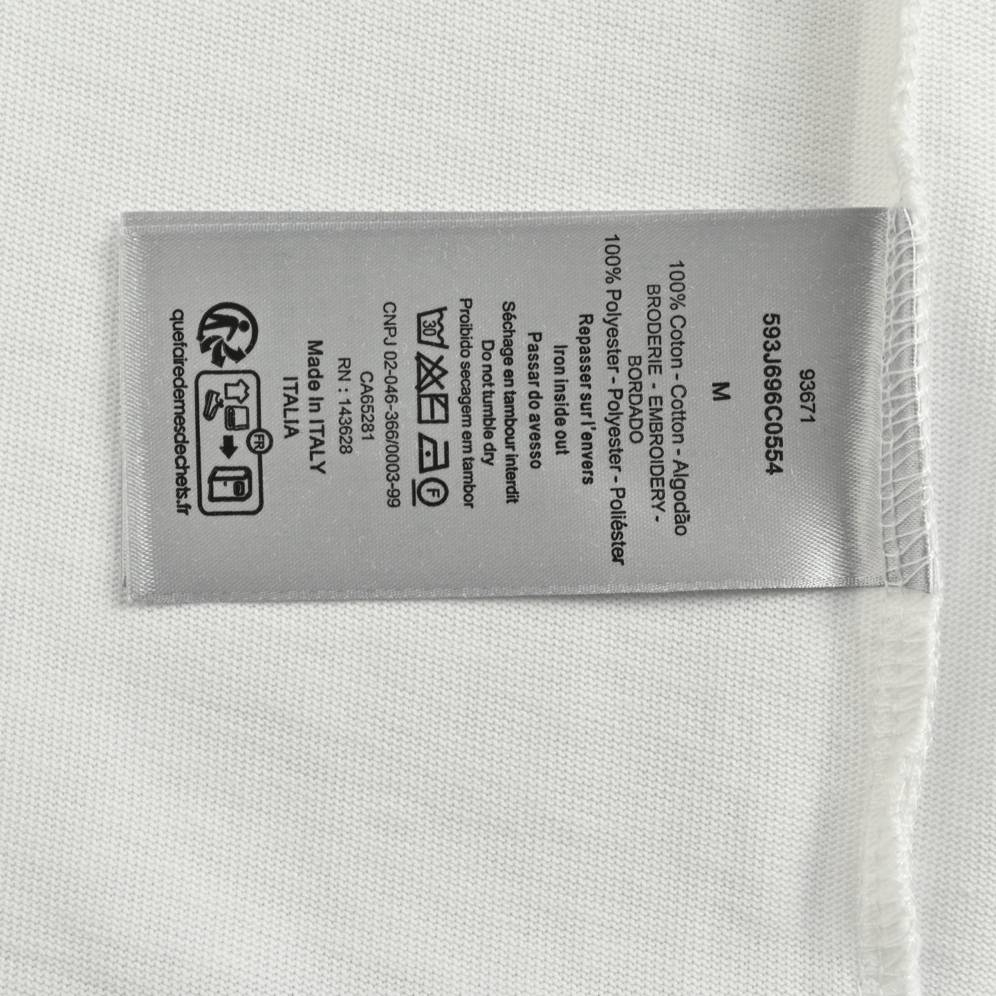 Dior 25ss letter jacquard ribbed neckline short sleeves