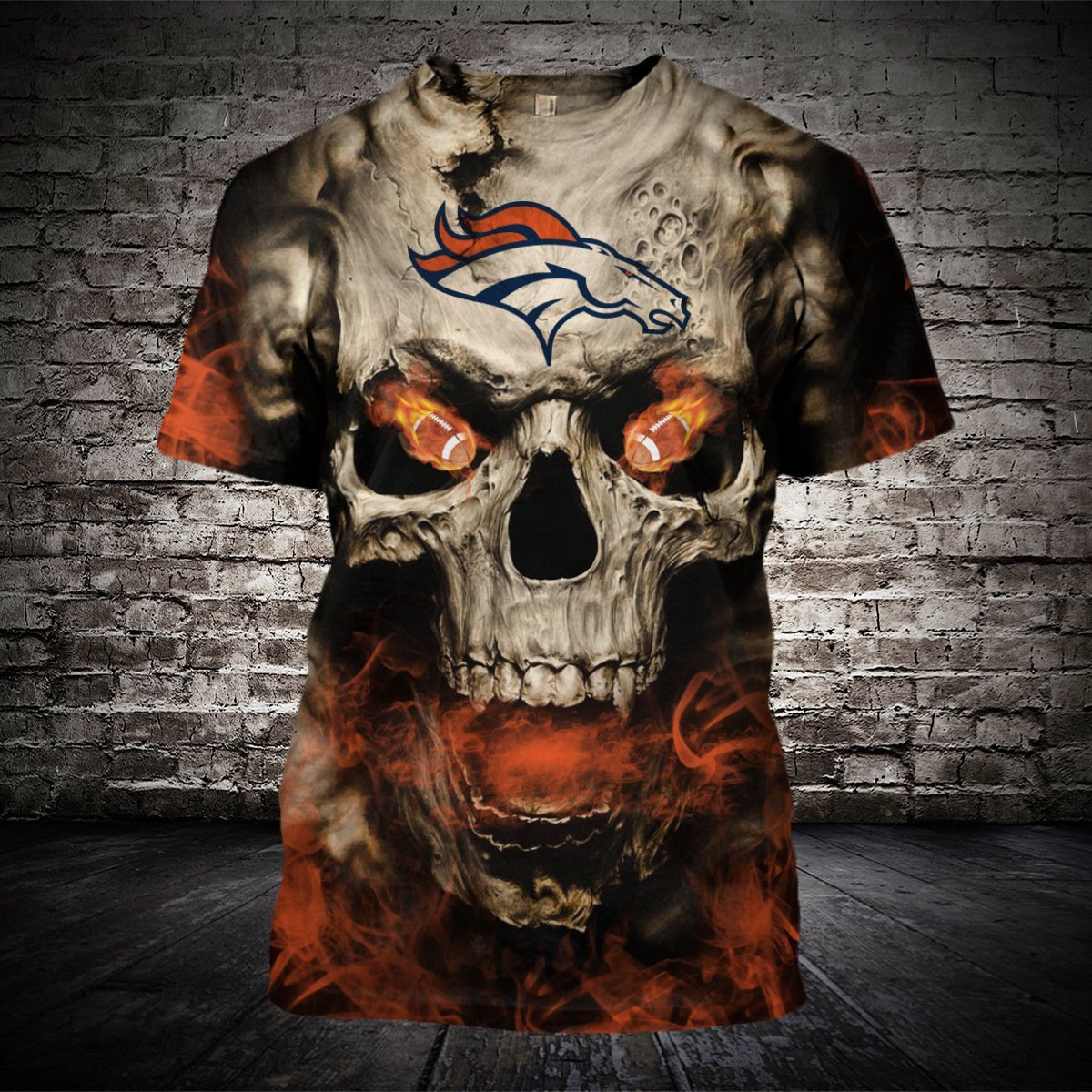 BRONCOS HOODIE 3D SKULL20