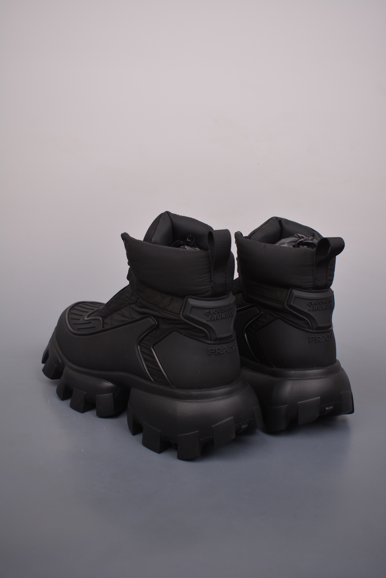Prada Downtown High Top Sneakers Black
