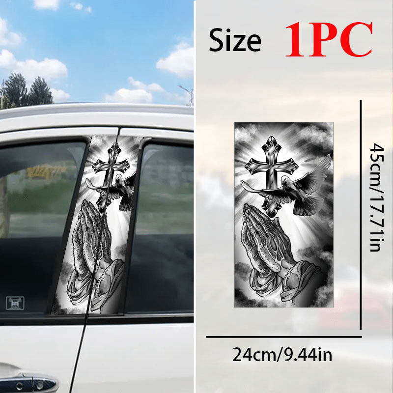 🌲Early Christmas Sale 49% OFF🌲Cross Universal Car B-Pillar Waterproof Sticker – Universal Fit for All Models