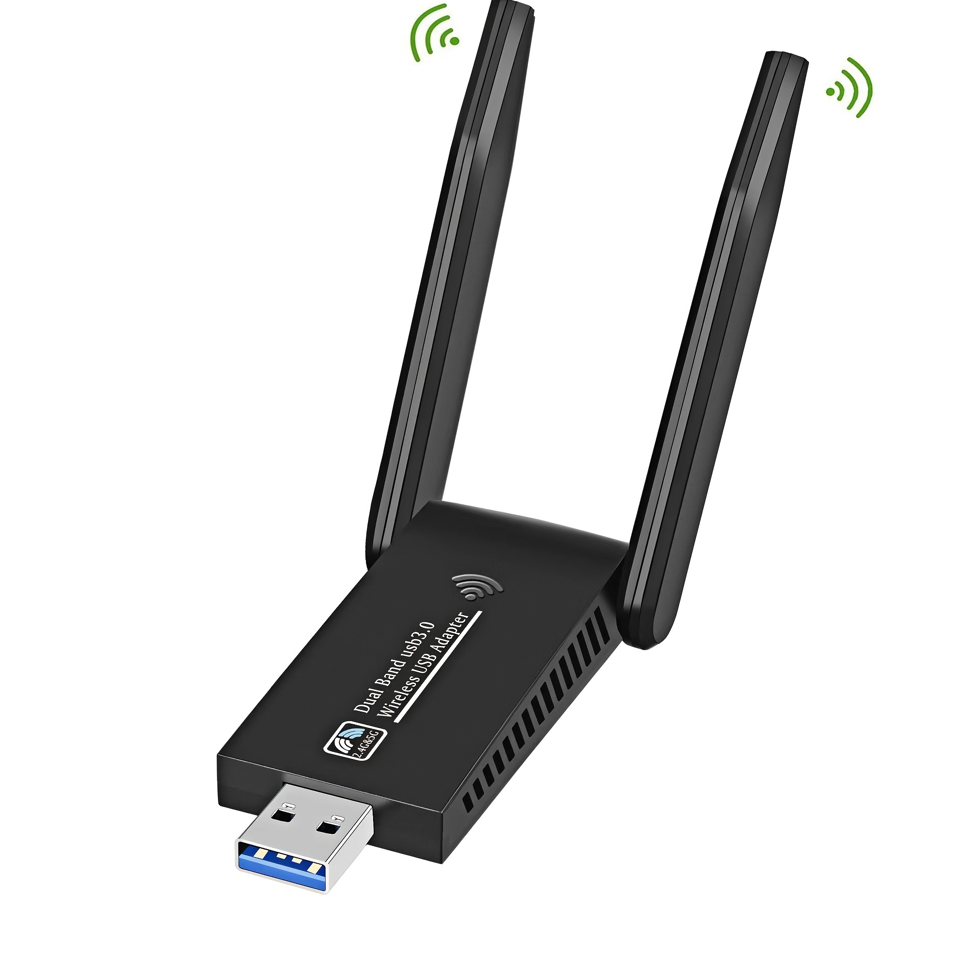 1300Mbps USB WiFi Adapter For PC Dual 5dBi Antenna Wireless Adapter For Desktop Laptop Compatible With Windows 10/7/8/8.1/XP