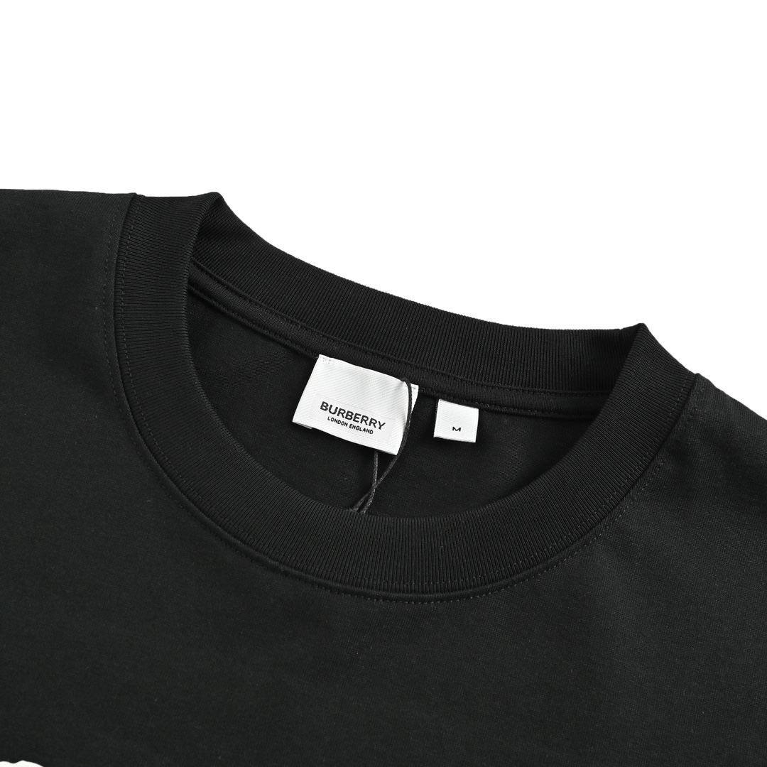 Burberry 24ss Warhorse Laminating Hole Splicing Patches Embroidered Short Sleeve