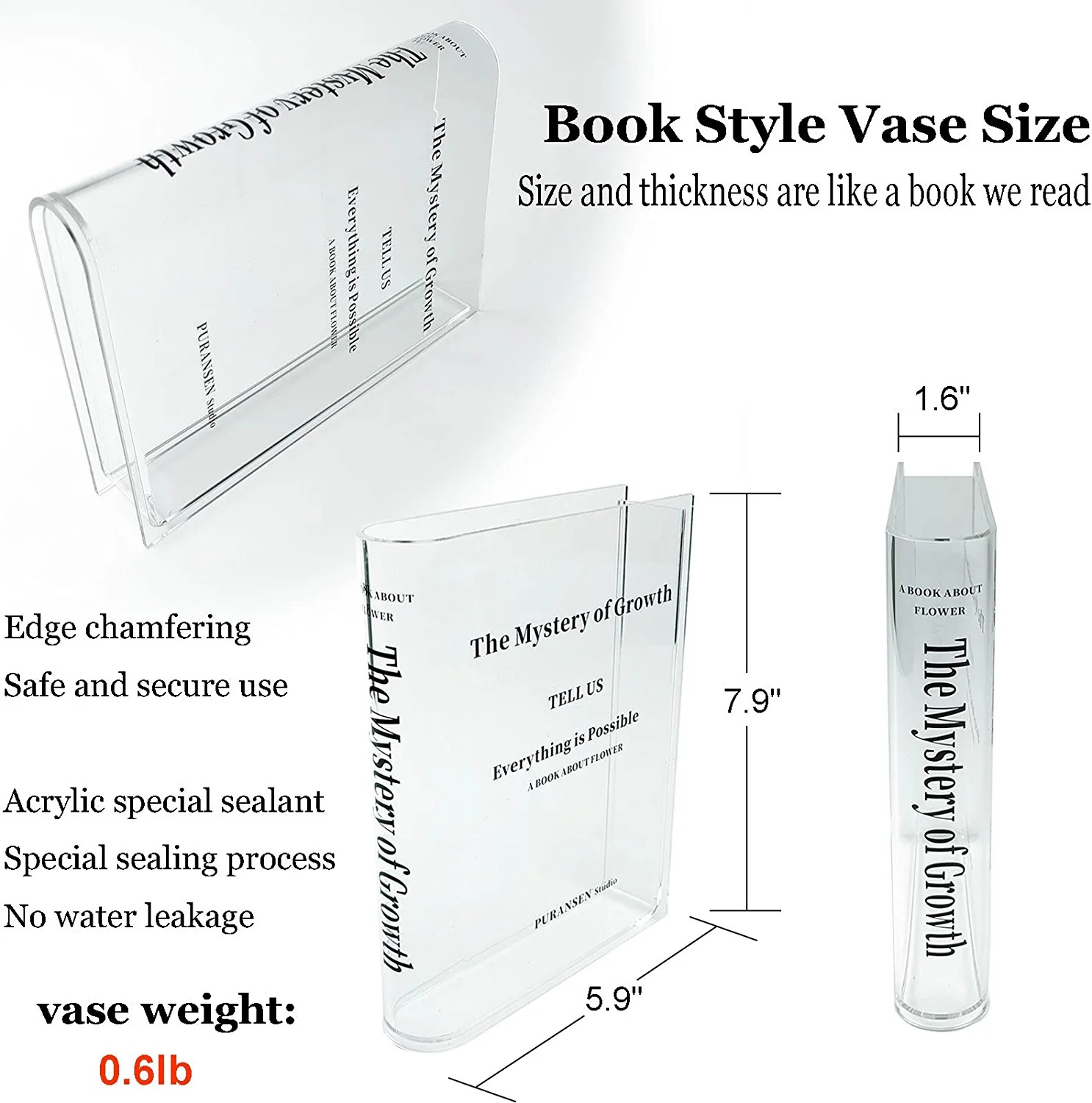 🔥Last Day Promotion-[SAVE 50% OFF]-🌷Unique Acrylic Flower Book Vase Aesthetic Home Decorate-BUY 2 GET 1 FREE
