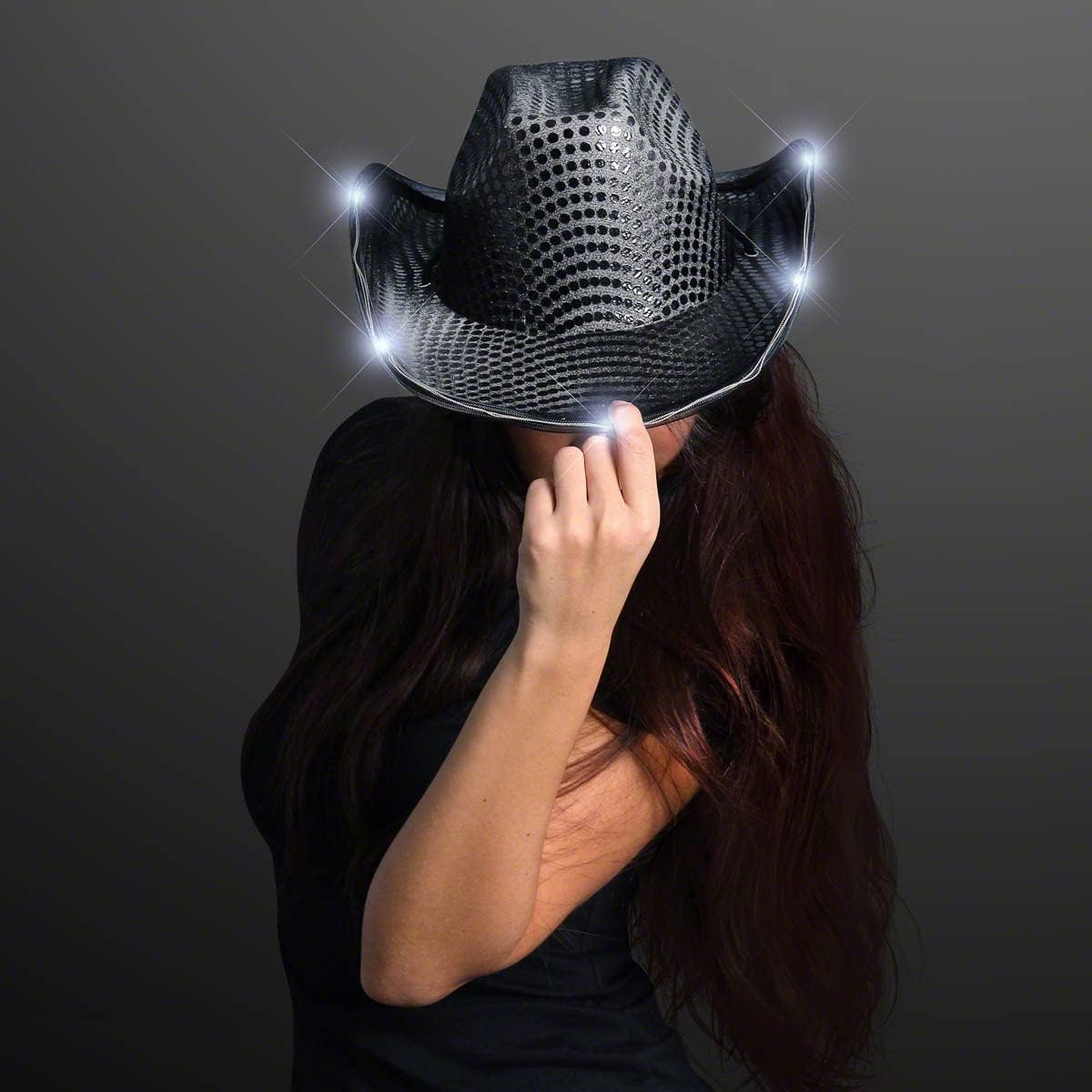 Windy City Novelties LED Light Up Sequin Cowboy Hat