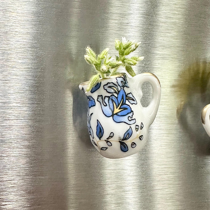 Ceramic Bud Vase Fridge Magnets