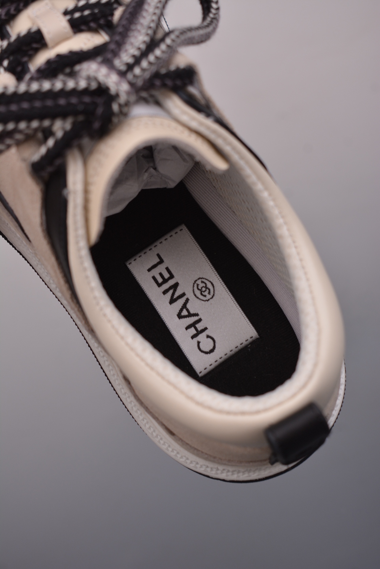 Chanel Cruise Logo Casual Low Black and White