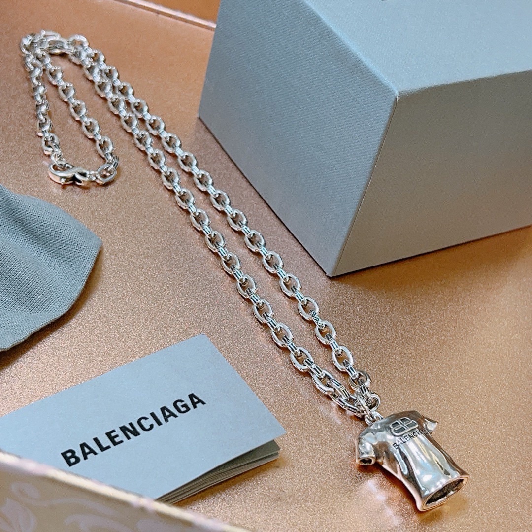 Balenciaga BB Clothes Chain Vintage Necklace