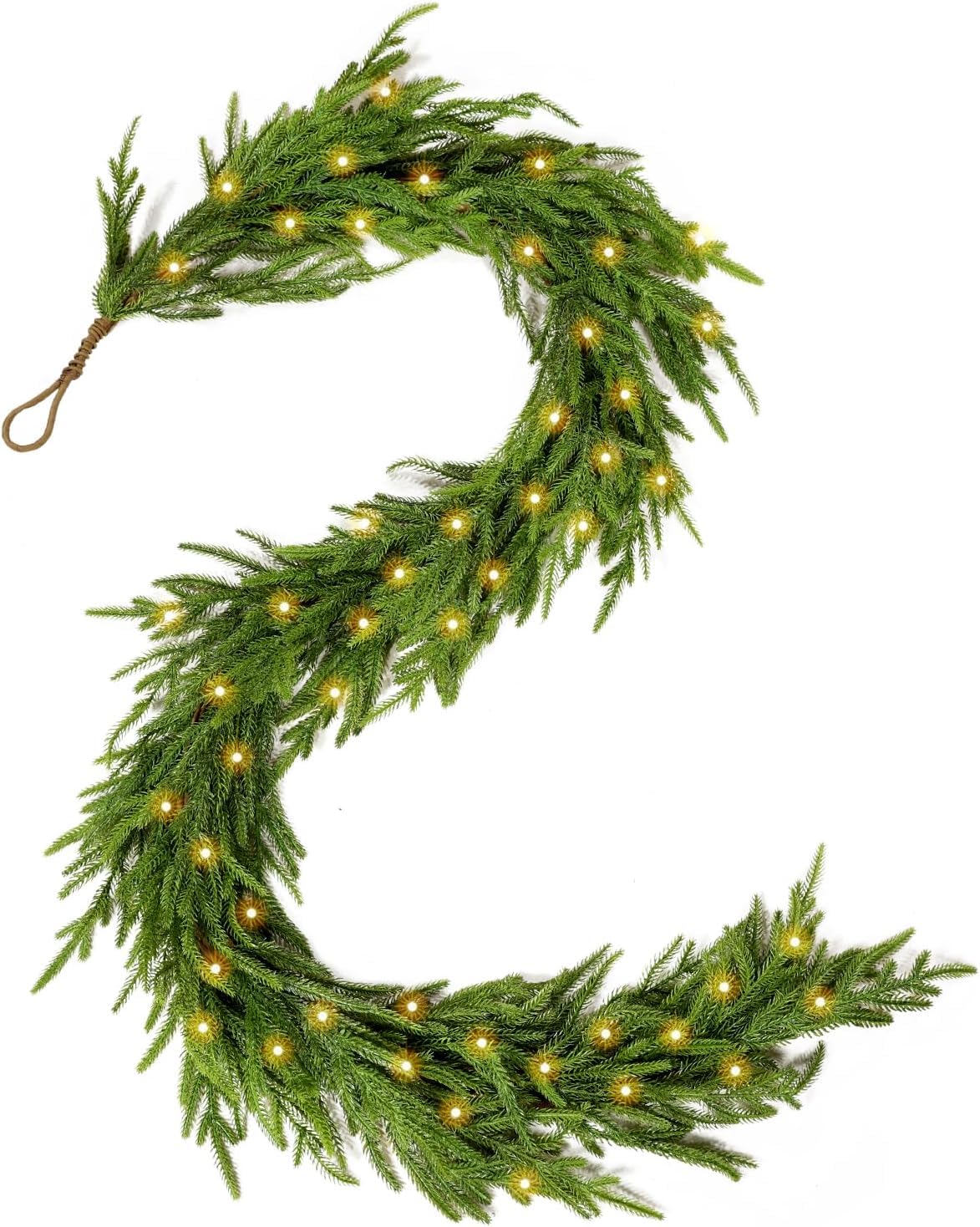 🎅Christmas Pre Sale🎄Pre-Lit 6 Ft Artificial Norfolk Pine Garlands