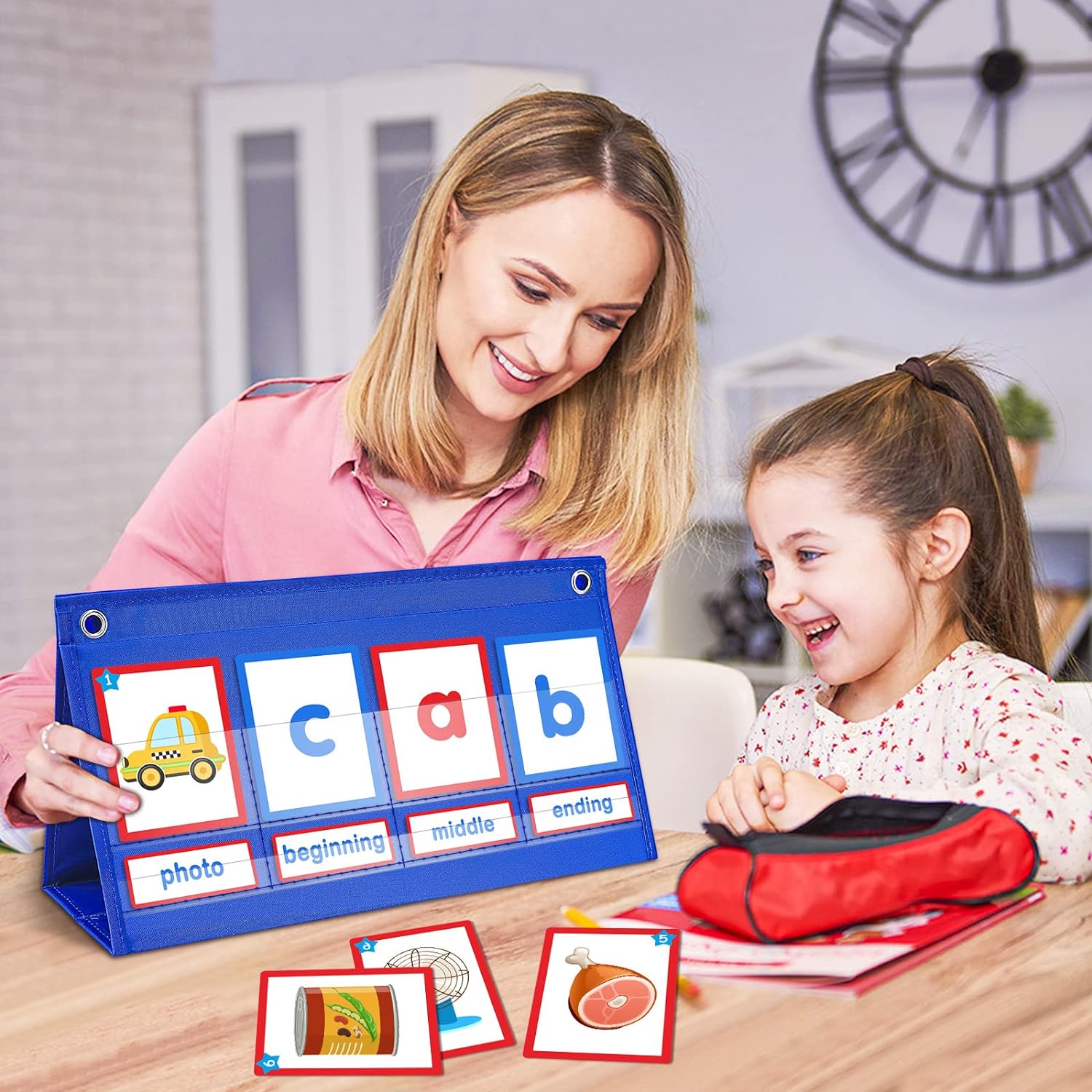 CVC Word Builder Desktop Pocket Chart Word Spelling Games Literacy Learning Cards
