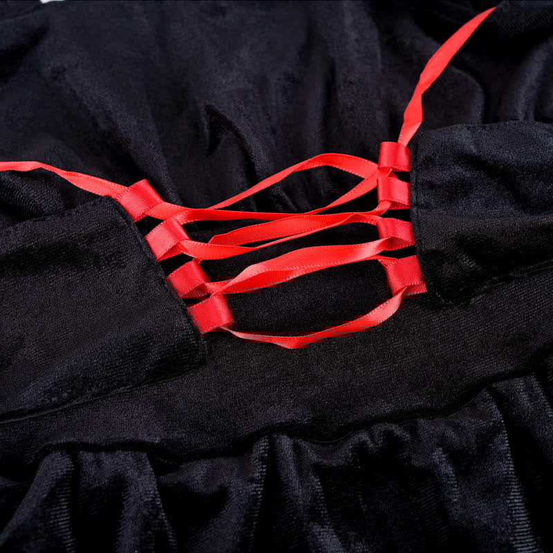 Cartoon Bunny Ears Lace Up Halter Lingerie