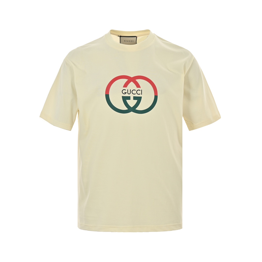 Gucci 24ss Double G colorblock print short sleeves