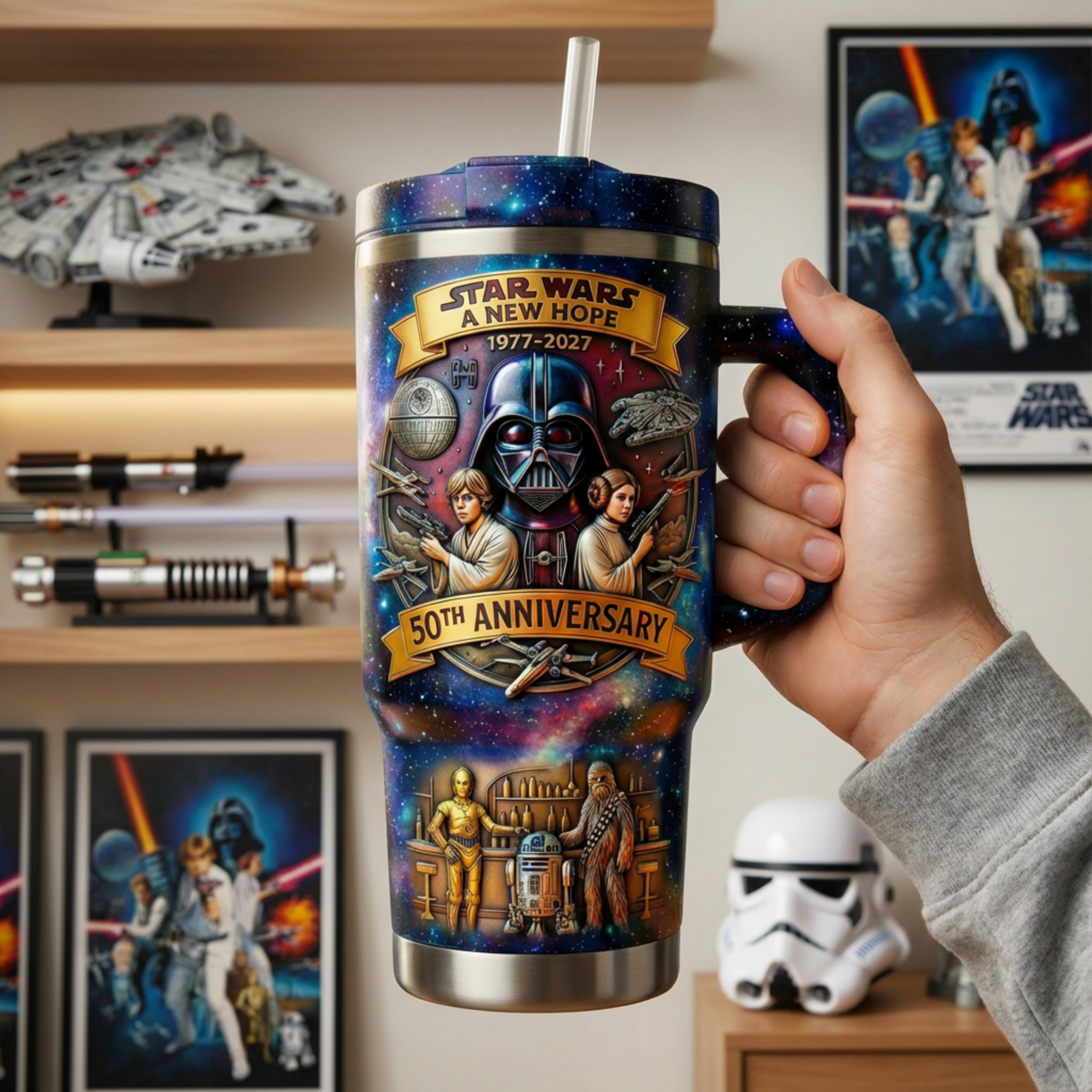 Star Wars  A New Hope 50th Anniversary Tumbler